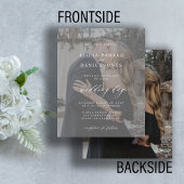 Budget Foto Overlay moderne Hochzeitseinladung