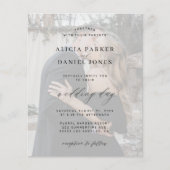 Budget Foto Overlay moderne Hochzeitseinladung (Vorderseite)