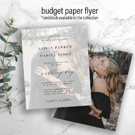 Budget Foto Overlay moderne Hochzeitseinladung Flyer