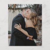Budget Foto Overlay moderne Hochzeitseinladung Flyer (Hinten)