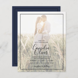 BUDGET Foto Overlay Navy Blue WEDite Einladung