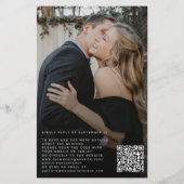 Budget Foto Overlay QR CODE Einladung Hochzeit (Rückseite)
