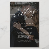 Budget Foto Overlay QR CODE Einladung Hochzeit (Vorderseite)