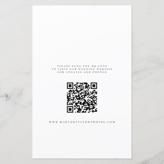 Budget Foto Overlay QR CODE Hochzeit speichern Sie (Rückseite)