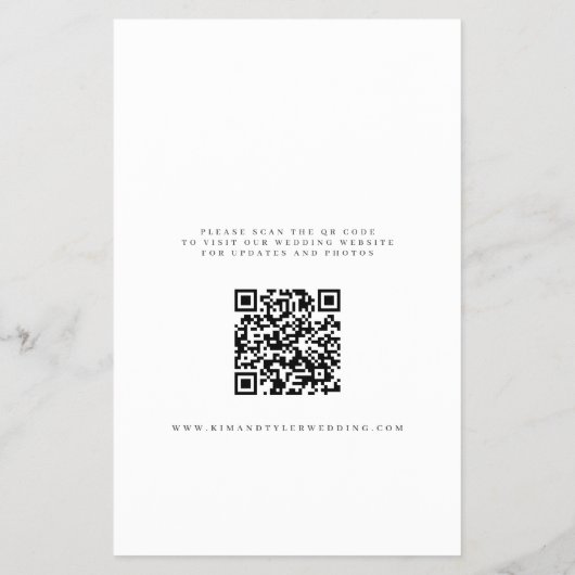 Budget Foto Overlay QR CODE Hochzeit speichern Sie Flyer (Hinten)