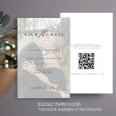 Budget Foto Overlay QR CODE Hochzeit speichern Sie Flyer