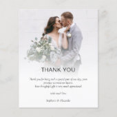 Budget Foto Overlay QR Code Hochzeit Vielen Dank (Vorderseite)