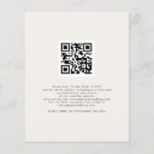 Budget Foto Overlay QR Code Winterhochzeit Einladu (Rückseite)