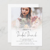 Budget Foto Overlay Script Bridal Brunch Einladung (Vorne/Hinten)