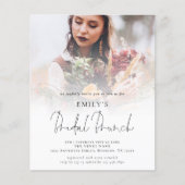 Budget Foto Overlay Script Bridal Brunch Einladung (Vorderseite)