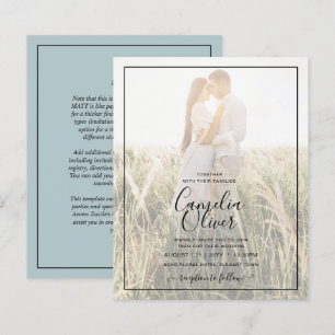 BUDGET Foto Overlay Sea Glass Sage Einladung