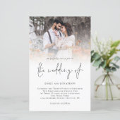 Budget Foto Overlay Skript Hochzeitseinladung (Stehend Vorderseite)