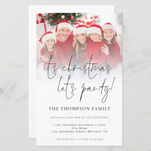 BUDGET Foto Overlay Weihnachten Lasse Party Einlad (Vorne/Hinten)