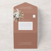 Budget Foto pampas eucalyptus Hochzeit QR-Code All In One Einladung (Außenbereich)