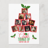 Budget Foto Personalisiert Weihnachten Postkarte (Vorderseite)