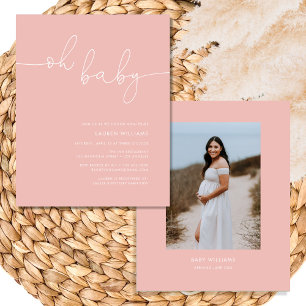 Budget Foto Pink Baby Girl Dusche Einladung