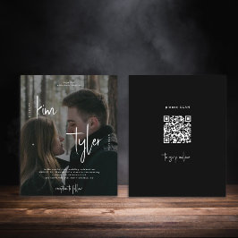 Budget Foto QR-Code alle in einer Hochzeitseinladu