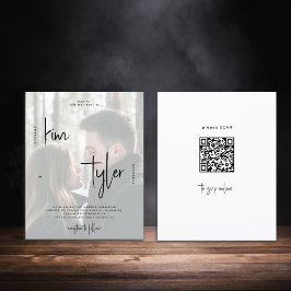Budget Foto QR-Code alle in einer Hochzeitseinladu
