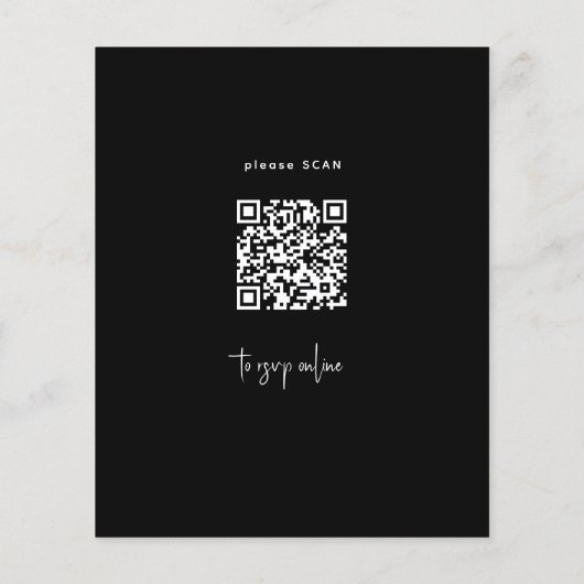 Budget Foto QR-Code alle in einer Hochzeitseinladu (Rückseite)