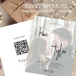 Budget Foto QR-Code alle in einer Hochzeitseinladu Flyer