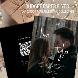 Budget Foto QR-Code alle in einer Hochzeitseinladu Flyer