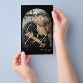 Budget Foto QR Code Gold Schwarze Hochzeit rett Da Flyer (Handgriff)
