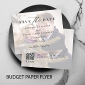 Budget Foto QR CODE Hochzeit speichern Sie das Dat Flyer