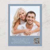 Budget Foto QR Code Hochzeitsempfang Einladung (Rückseite)