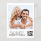 Budget Foto QR Code Hochzeitsempfang Einladung (Rückseite)