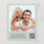 Budget Foto QR Code Hochzeitsempfang Einladung (Rückseite)