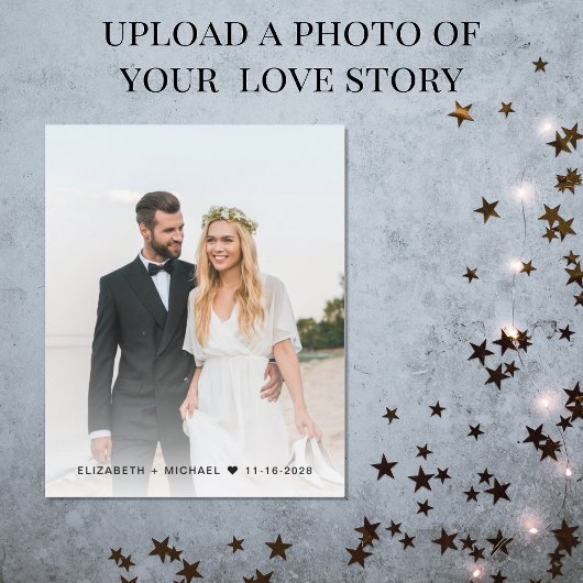 Budget Foto QR Code Hochzeitsempfang Einladung