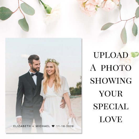 Budget Foto QR Code Hochzeitsempfang Einladung