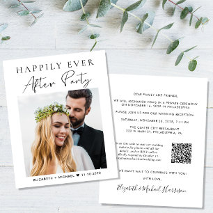 Budget Foto QR Code Hochzeitsempfang Einladung