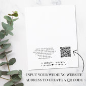 Budget Foto QR Code Hochzeitsempfang Einladung