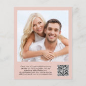 Budget Foto QR Code Hochzeitsempfang Einladung (Rückseite)