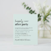 Budget Foto QR Code Hochzeitsempfang Einladung (Stehend Vorderseite)