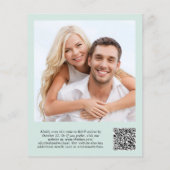 Budget Foto QR Code Hochzeitsempfang Einladung (Rückseite)