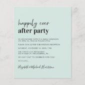 Budget Foto QR Code Hochzeitsempfang Einladung (Vorderseite)