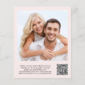 Budget Foto QR Code Hochzeitsempfang Einladung (Rückseite)