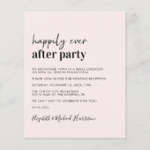 Budget Foto QR Code Hochzeitsempfang Einladung (Vorderseite)