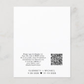 Budget Foto QR Code Hochzeitsempfang Einladung Flyer (Hinten)