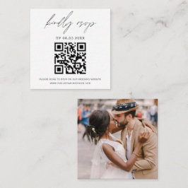Budget Foto QR Code Minimalistisch UAWG Wedding Begleitkarte