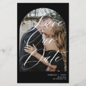Budget Foto QR CODE Schwarze Hochzeit speichern da Flyer (Vorne)