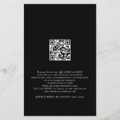 Budget Foto QR Code Skript Hochzeit Black Einladun (Rückseite)