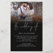 Budget Foto QR Code Skript Hochzeit Black Einladun (Vorderseite)