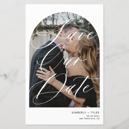 Budget Foto QR CODE Weiße Hochzeit speichern Sie d Flyer (Vorne)