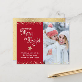 Budget Foto Red Days Be Bright Script Card