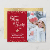 Budget Foto Red Days Be Bright Script Card (Vorne/Hinten)