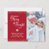 Budget Foto Red Days Be Bright Script Card (Vorderseite)