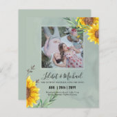 BUDGET-Foto Rett Datum oder Hochzeit Einladung Son (Vorne/Hinten)